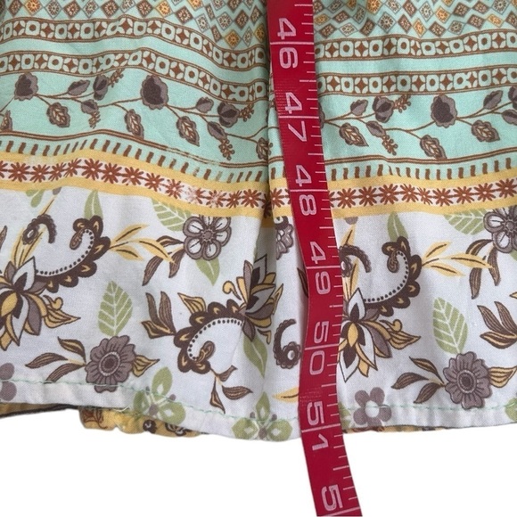 Rue21 Green Crocheted Babydoll Floral Ruffle Tiered Boho Cottage Maxi Dress LG - Picture 8 of 9